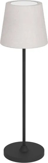 Eglo 75937 - Lampada da tavolo LED ricaricabile dimmerabile LEONERO, LED 3,8 W / 5 V, 2000 mAh, nero/crema