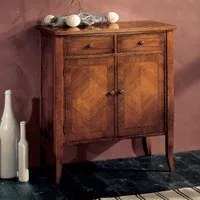 Credenza classica 2 porte 2 cassetti intarsio legno bassano 71x41x83 - Mobili 2G