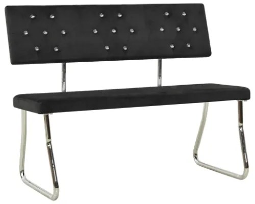Panca 110 cm in Velluto Nero