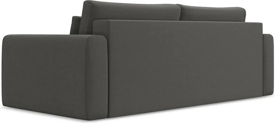 Divano grigio scuro allungabile/con contenitore con rivestimento in velluto 238 cm Kapua – Makamii