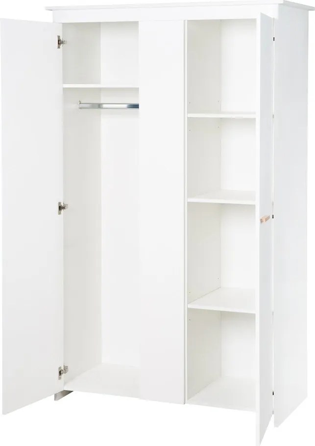 Armadio per bambini bianco 119x190x52 cm Anton – Roba