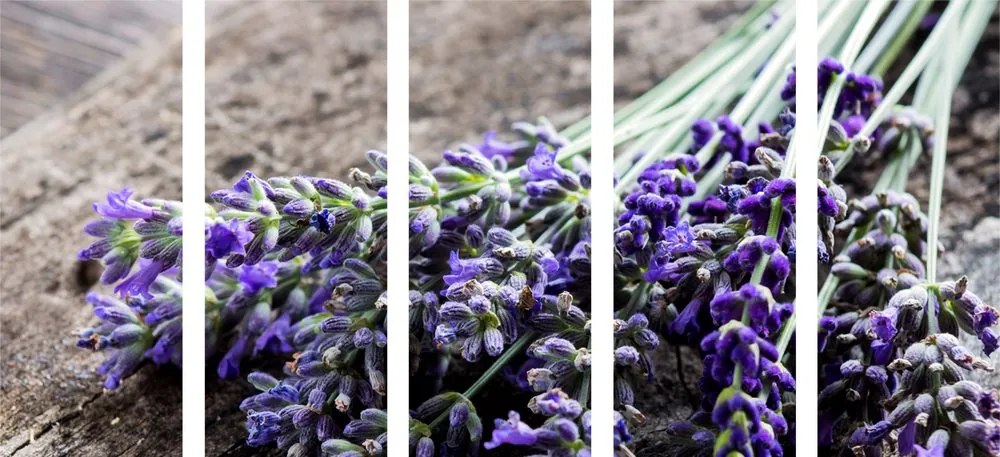 Quadri 5 pezzi – Bouquet di lavanda