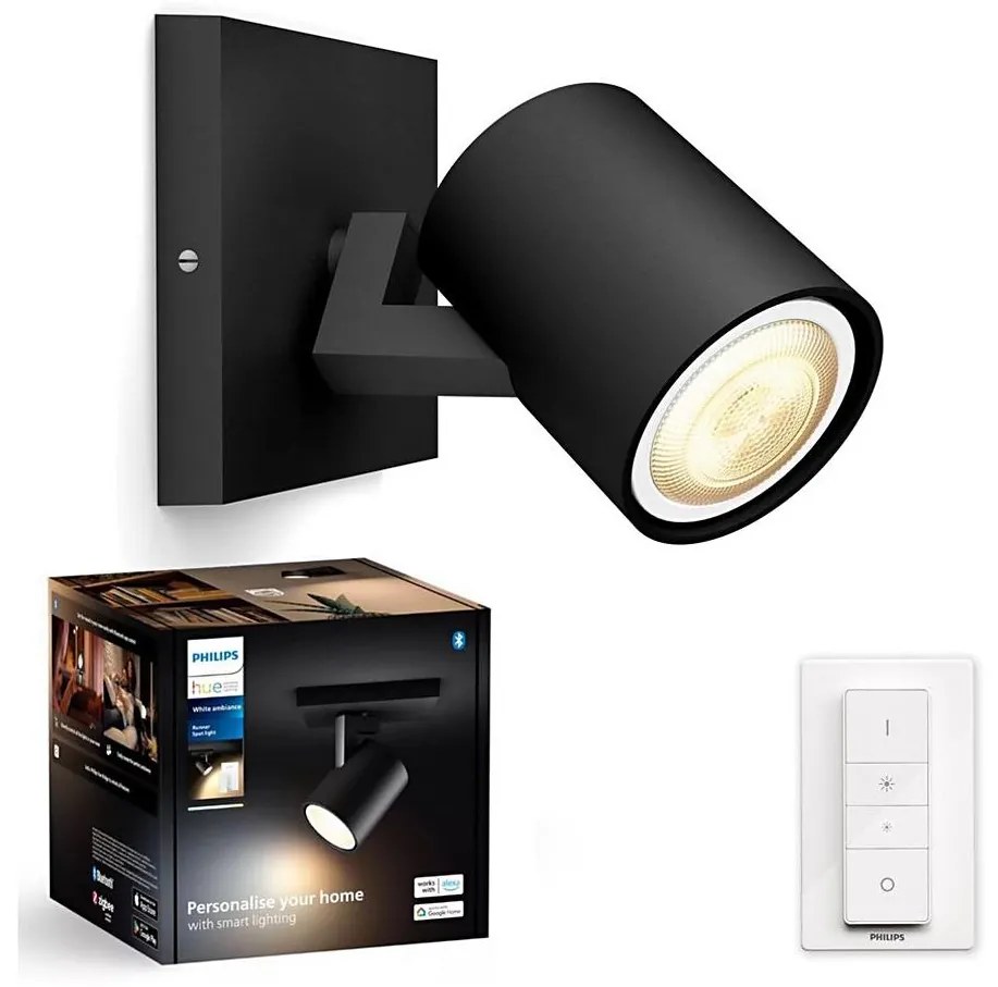 Philips - Faretto LED dimmerabile Hue RUNNER 1xGU10/4,2W/230V + +TC nero