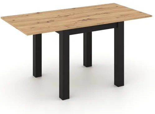 Tavolo da pranzo allungabile ZARO rovere artisan/nero