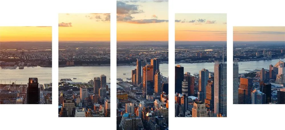 Quadri 5 pezzi – Panorama di New York