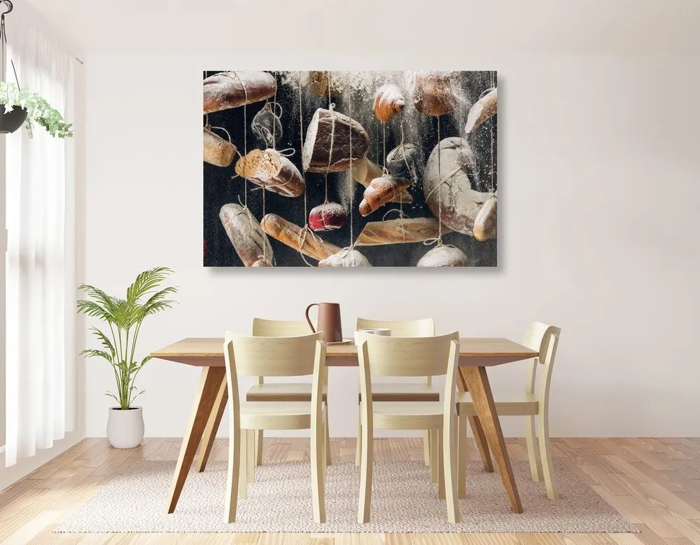 Quadro su tela – Pane appeso su corda