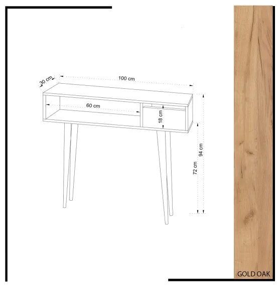 Consolle KIOGI 94x100 cm bianco/beige