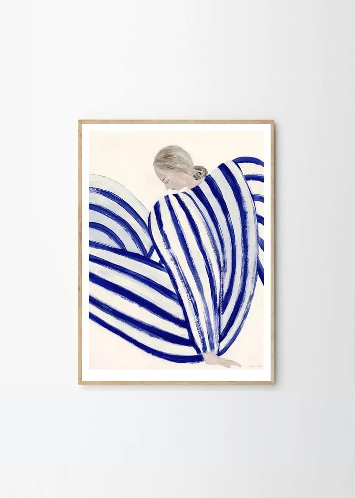 Poster 50x70 cm Blue Stripe at Concorde – Sofia Lind – The Poster Club