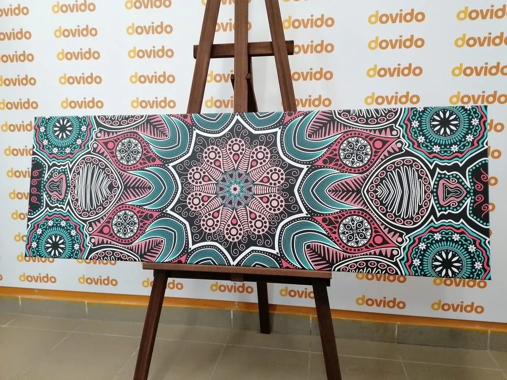 Stampa su tela – Mandala indiana con motivo floreale