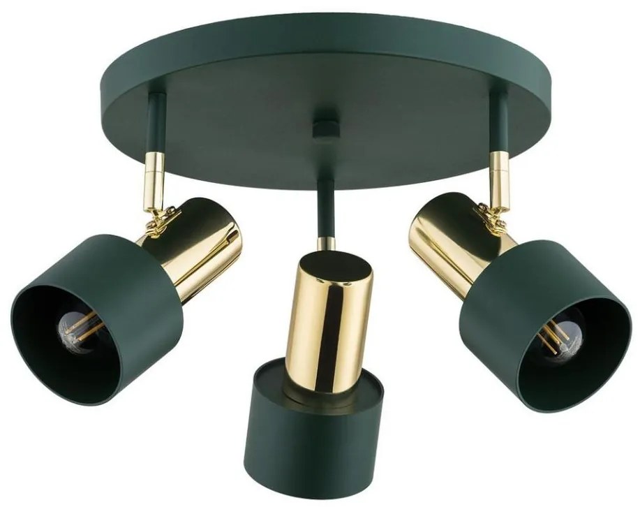 Argon 6196 - Luce Spot DORIA 3xE27/15W/230V verde/ottone