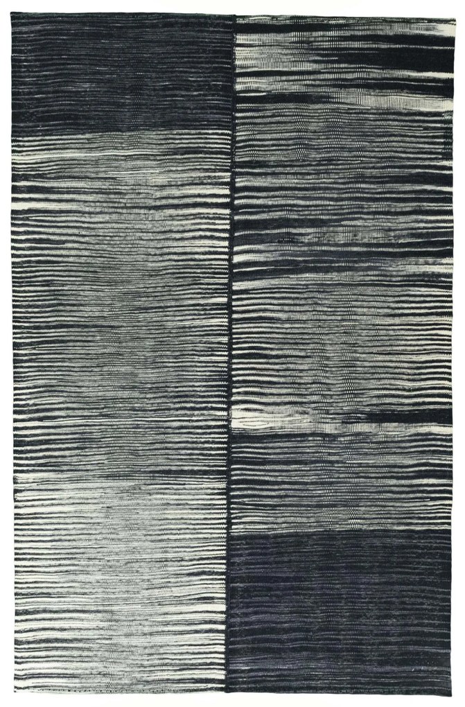 Kilim Tappeto 200x130 Nero (Iran) Tessuto A Mano