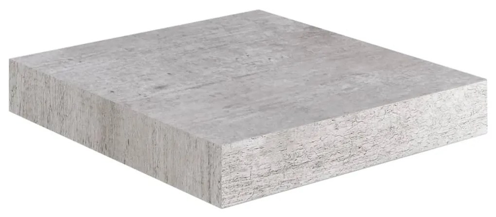 Mensole a muro 4 pz grigio cemento 23x23,5x3,8 cm in mdf
