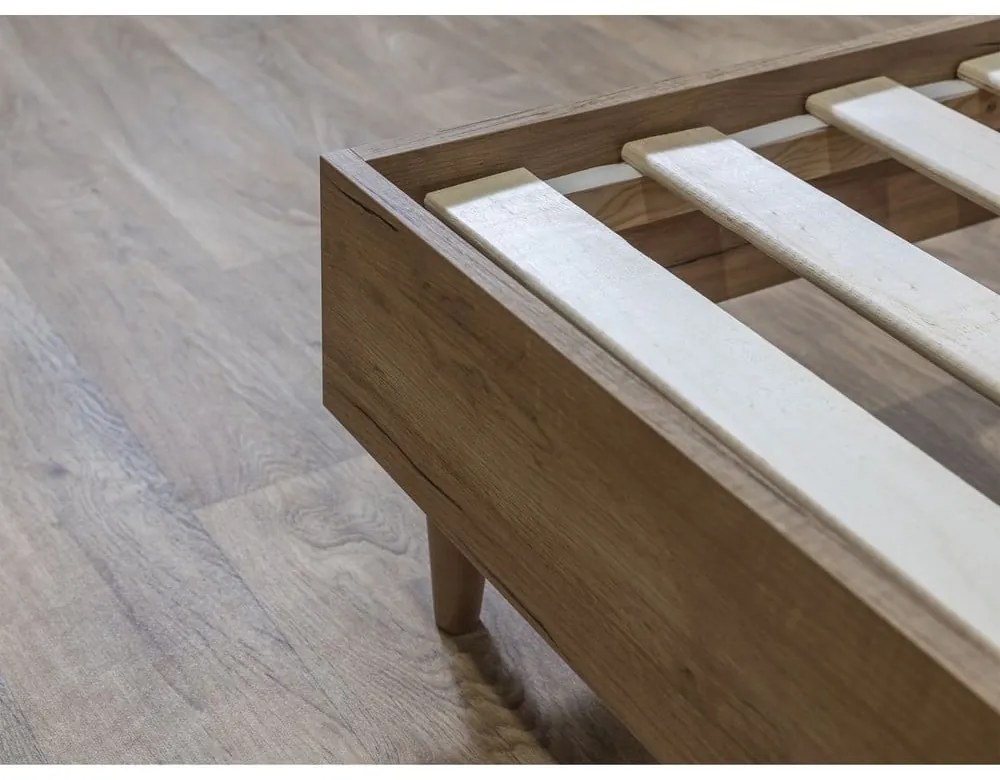 Letto matrimoniale verde scuro/naturale con griglia 160x200 cm Oceane - Bobochic Paris