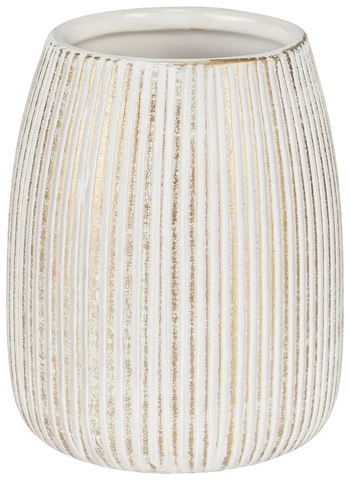 Portaspazzolino bianco/dorato in ceramica Pascoli – Wenko