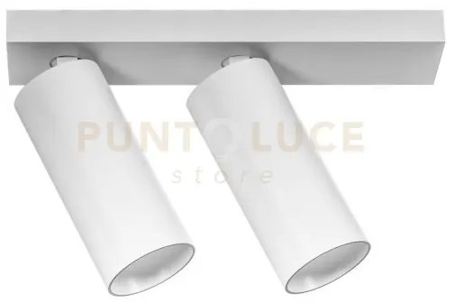 Gfa1476c- faretto spot orientabile 2 luci attacco led 3000k 2102lm ...