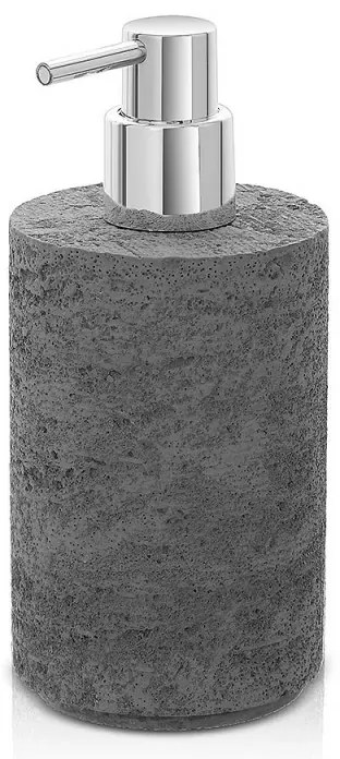 Dispenser sapone da appoggio grigio in resina effetto pietra Matera