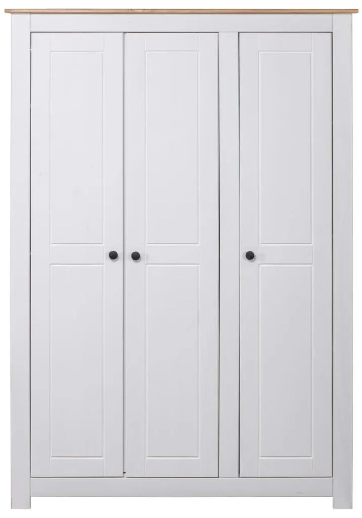 Armadio a 3 ante bianco 118x50x171,5cm in pino panama range