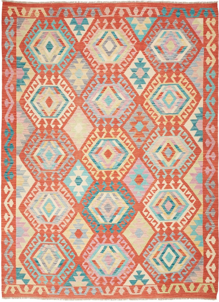 Kilim Tappeto 240x180 (Pakistan) Tessuto A Mano