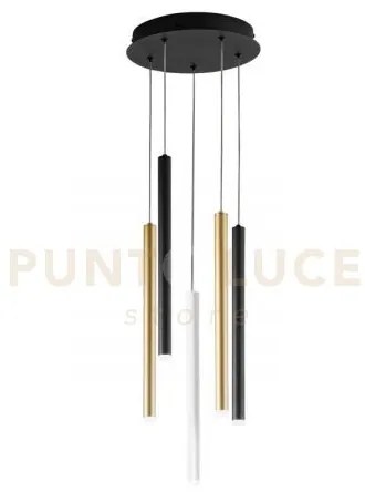 Lampadario a sospensione led pype multicolore 35w 2350lm cct 3000 4...