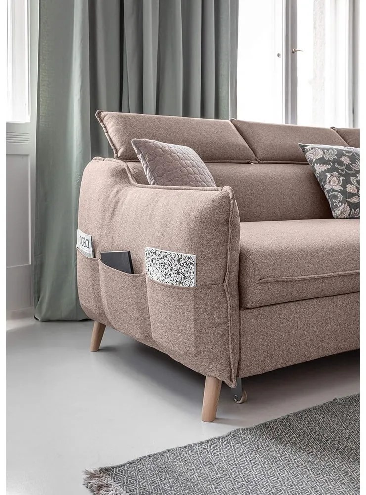 Divano letto angolare beige (angolo destro) Sweet Harmony - Miuform