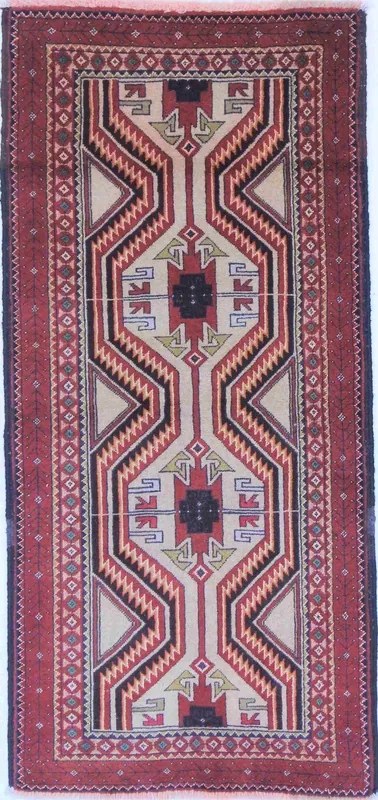 Beluch Tappeto 170x90 Marrone (Iran) Annodato A Mano