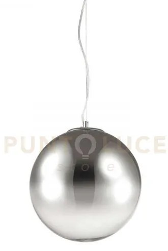 Mapa clear lampadario sospeso in vetro cromo sfumato d.40cm 1 luce ...