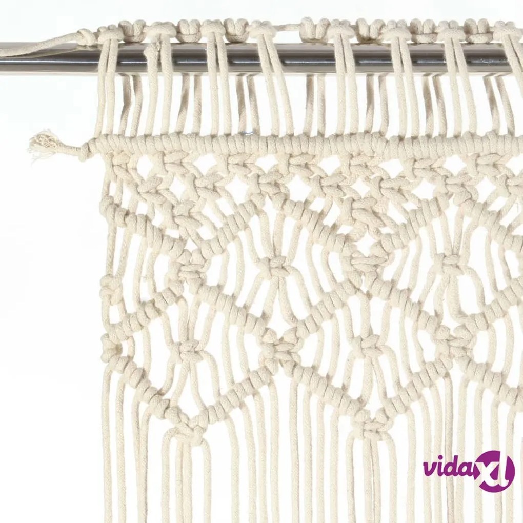 vidaXL Tenda Macramè 140x240 cm in Cotone
