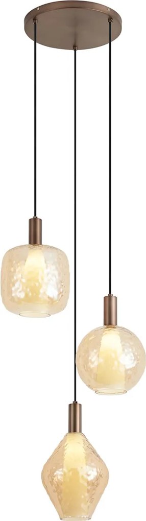 Lampada a sospensione di design bronzo scuro 3 luci - Ard