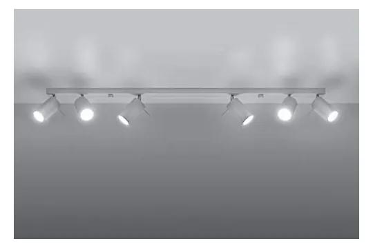 Plafoniera Orientabile RING 6L White da soffitto e parete Colore del corpo Bianco