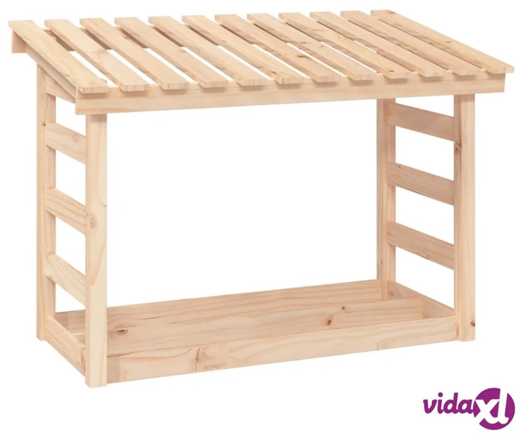 vidaXL Portalegna 108x64,5x78 cm in Legno Massello di Pino