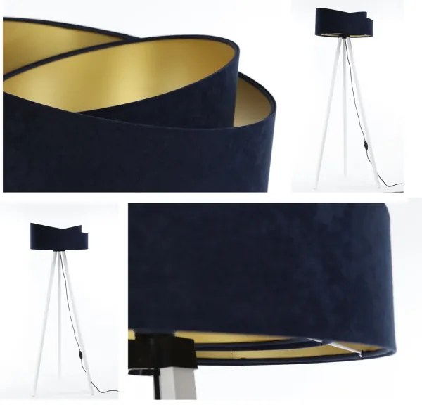 Lampada da terra GALAXY 1xE27/60W/230V blu/bianco