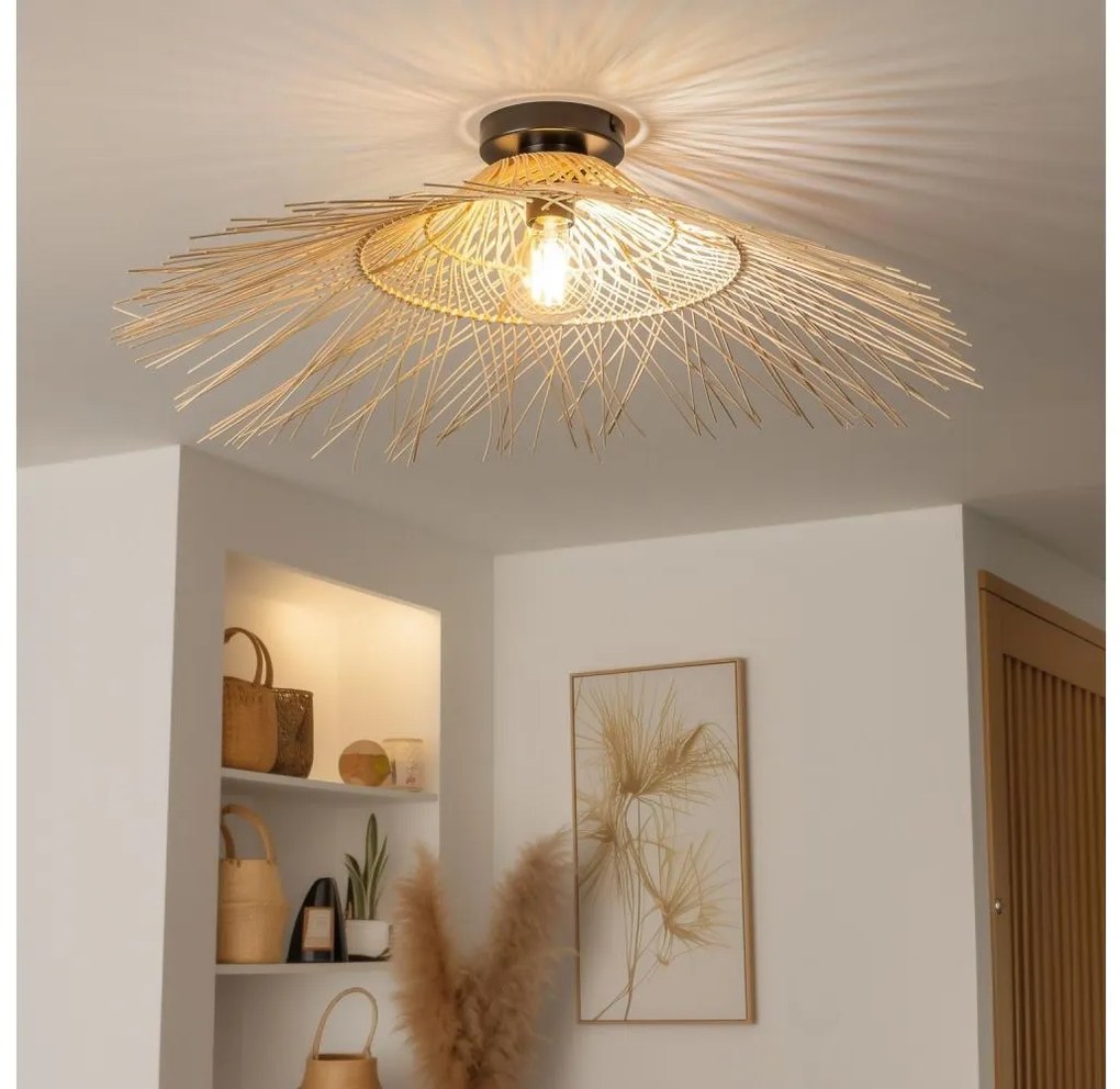 Brilagi - Lampadario LED a montaggio superficiale CERIA BOHO, 1xE27/40W/230V, Ø 100 cm, bambù