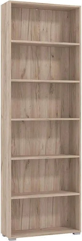 MADDIE - libreria sei ripiani moderno minimal in legno