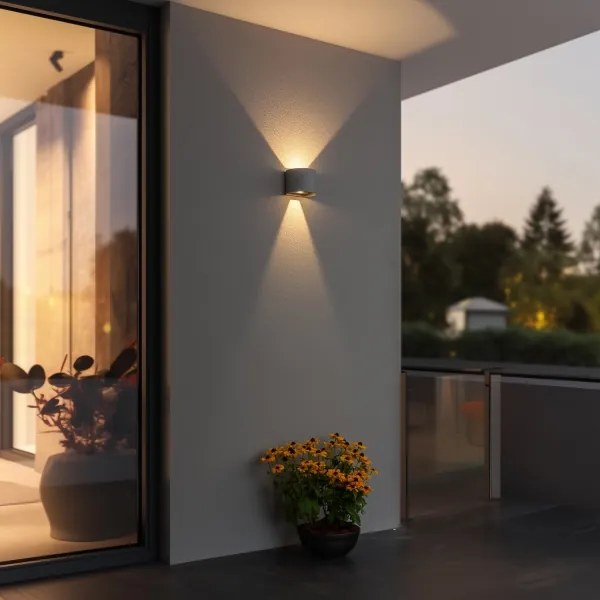 Brilagi - Applique a LED da esterno RONDO LED/6W/230V grigio IP54