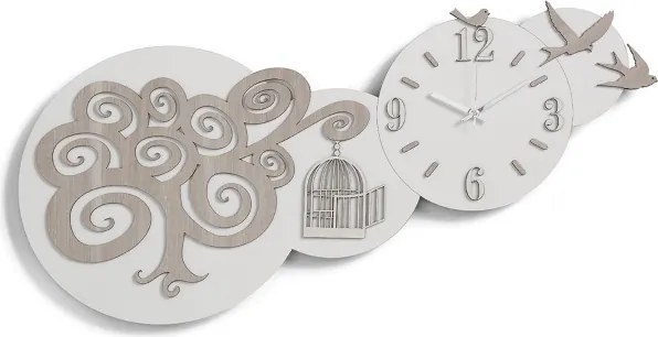 Orologio in legno laminato da parete 80x40 cm RONDINI BRC