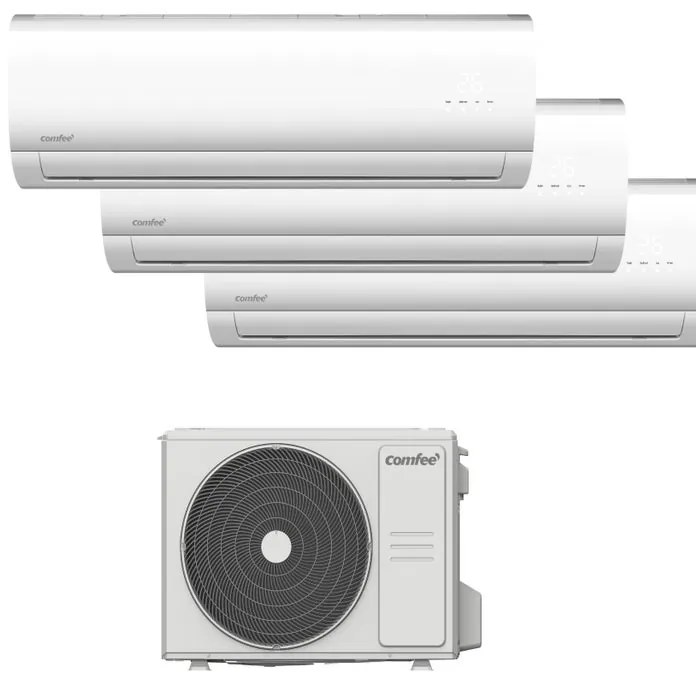 Condizionatore a muro multisplit COMFEE 3FB-27K+CF-CFW09A IU+CF-CFW12A IU 9+9+12 kw 7.91 27000 BTU classe raffreddamento A++ classe riscaldamento A+