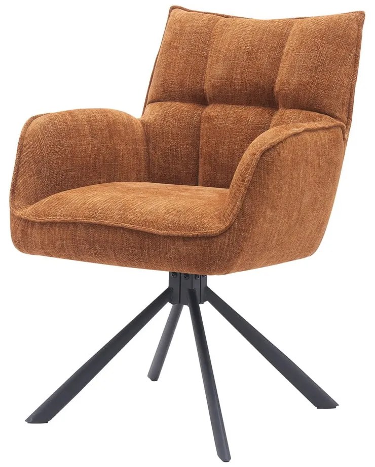 Set di sedie da pranzo arancione in imbottito 2 pz Marilla – Unique Furniture