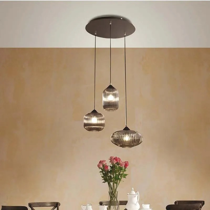 Lampadario Glamour Nordal 3x E27 LA MIA LUCE