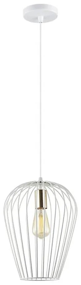 Klausen 111014 - Lampadario a sospensione con filo BLANCHE 1xE27/11W/230V bianco