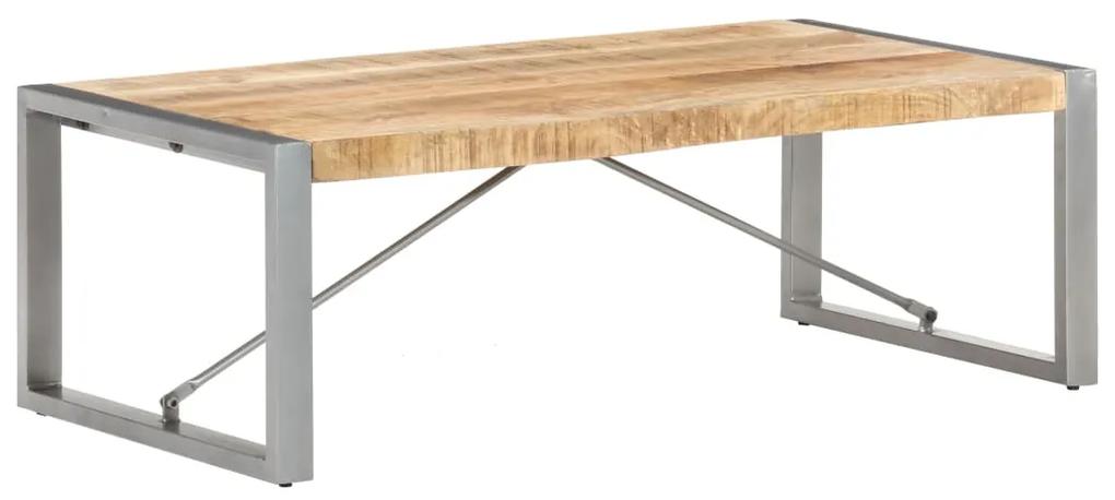 Tavolino da Caffè 120x60x40 cm in Legno di Mango Grezzo
