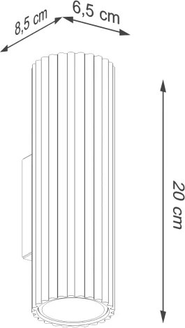 Brilagi - Lampada da parete LED CRESTO 2xGU10/10W/230V 20 cm turchese