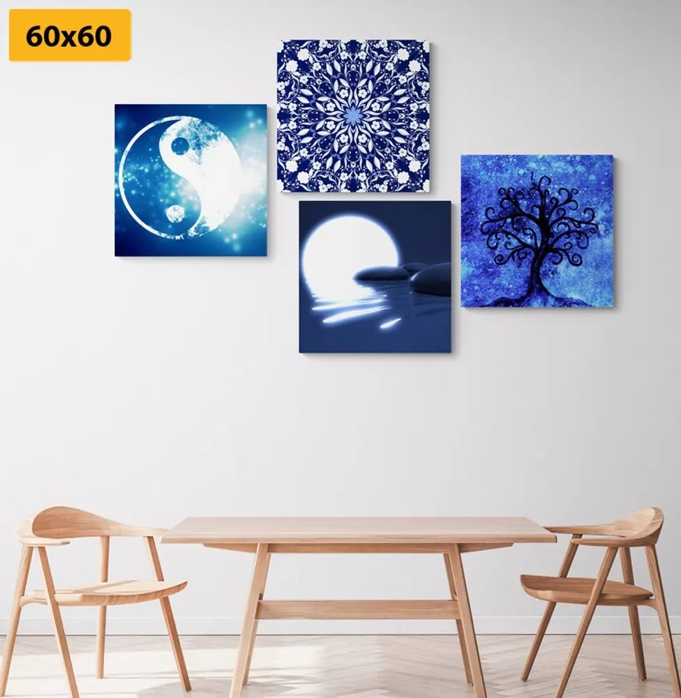 Set di quadri – Feng Shui in blu