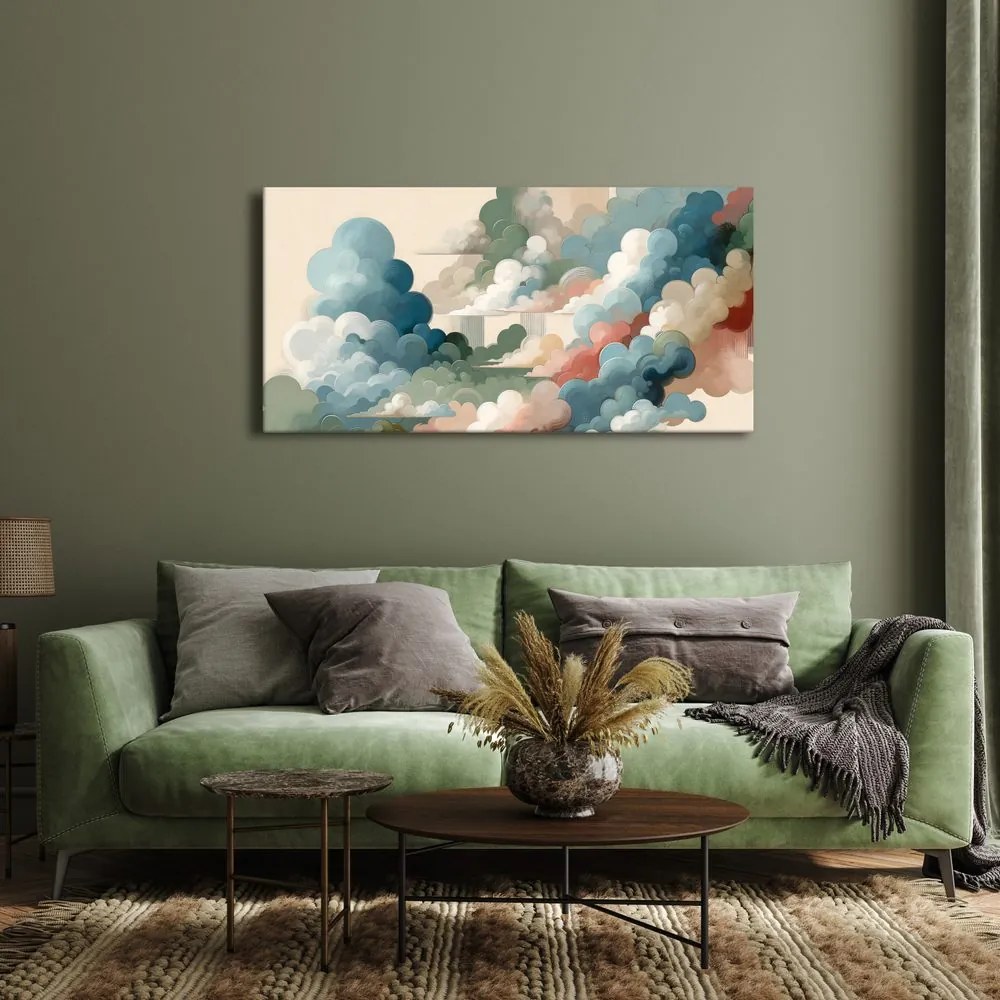 Quadro su tela – Nuvole in tonalità pastello