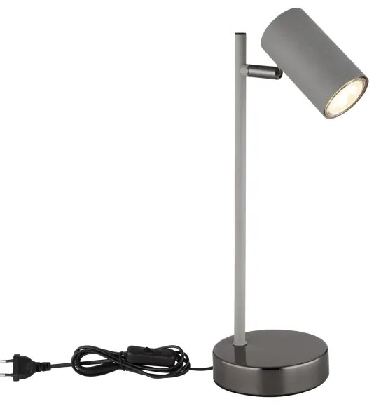Globo 57911TS - Lampada da tavolo ROBBY 1xGU10/5W/230V grigio/antracite