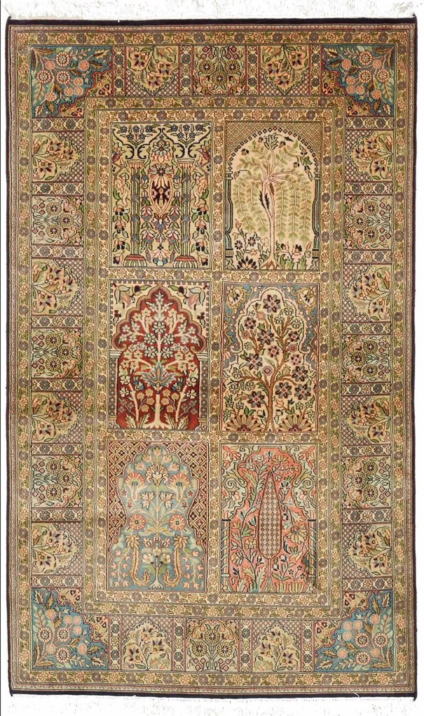 Cashmere Silk Tappeto orientale 90x150 (Indian) Annodato A Mano