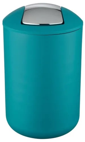 WENKO 21227100 - Pattumiera BRASIL 19,5x31 cm turchese/cromo lucido