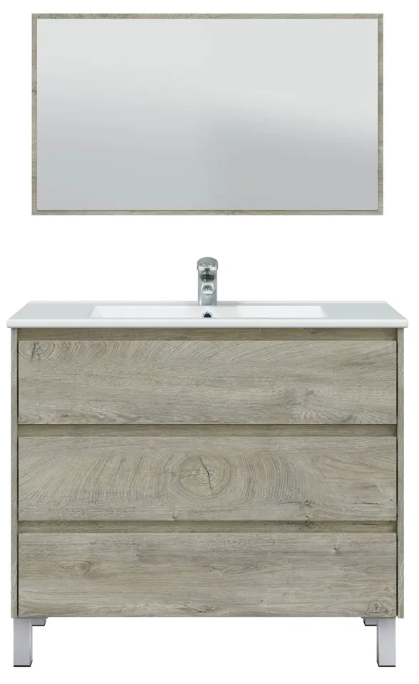 ATHENE MOBILE BAGNO 60CM CON LAVABO INTEGRATO SPECCHIO E LAMPADA -  DISPONIBILE IN DIVERSI COLORI