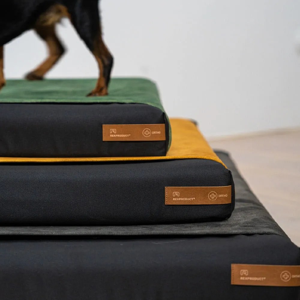 Materasso ortopedico nero per cani 110x90 cm Ori XXL - Rexproduct