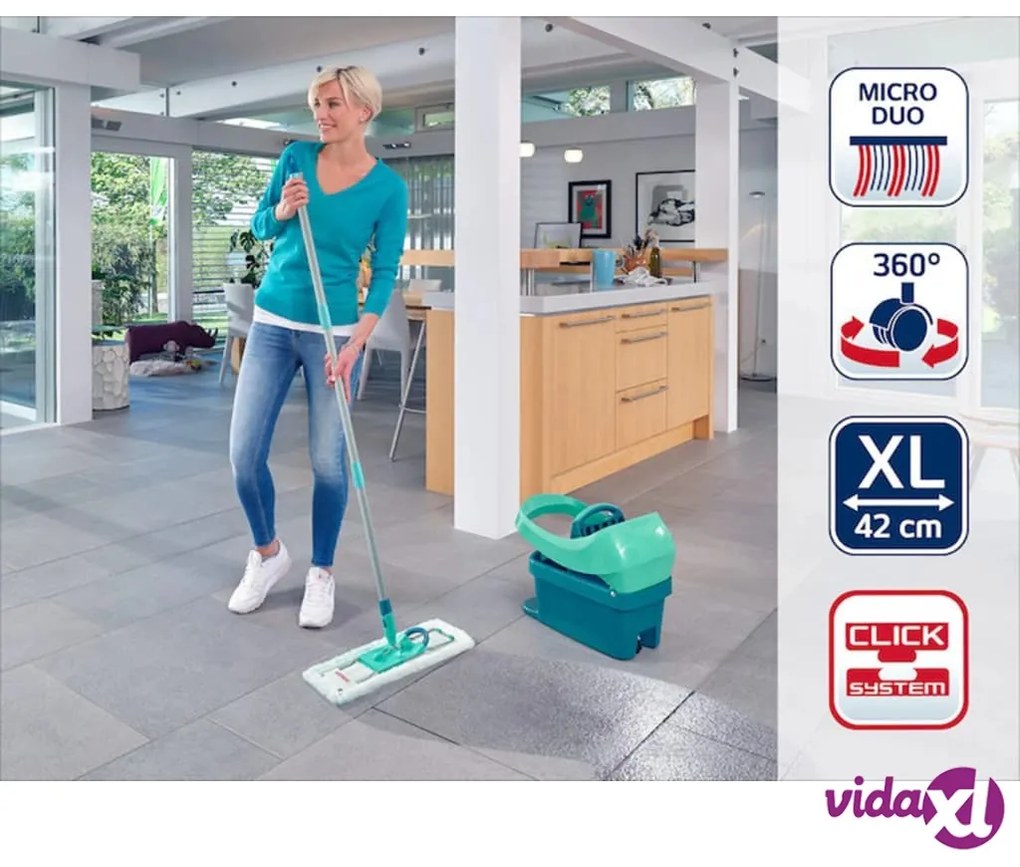 Leifheit Set Mocio per Pavimenti Profi XL Verde con Carrello 55096
