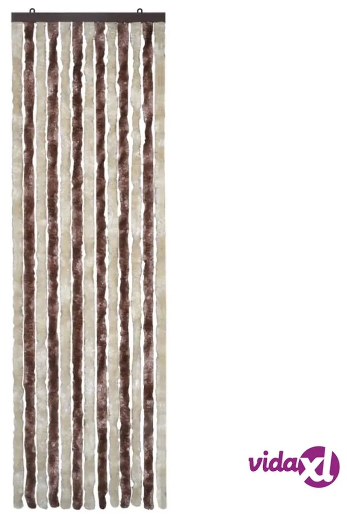 vidaXL Zanzariera Grigio e Marrone Chiaro 56x185 cm Ciniglia